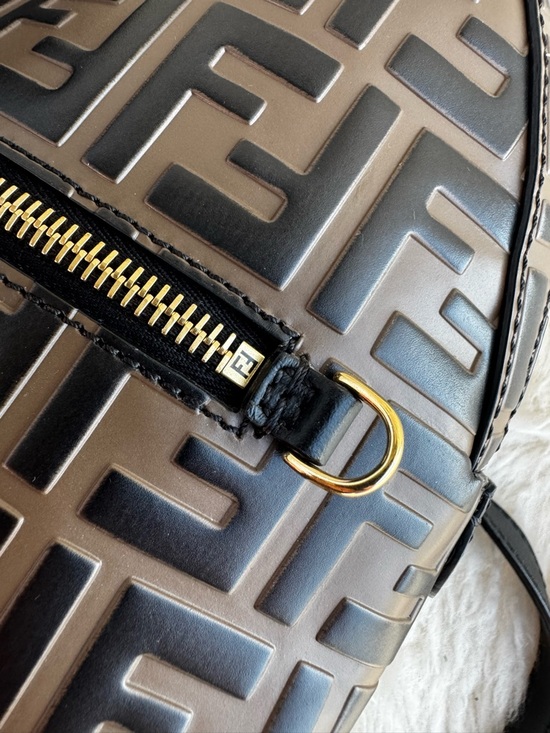 Fendi Brown & Black FF Logo Mini Backpack main image 15